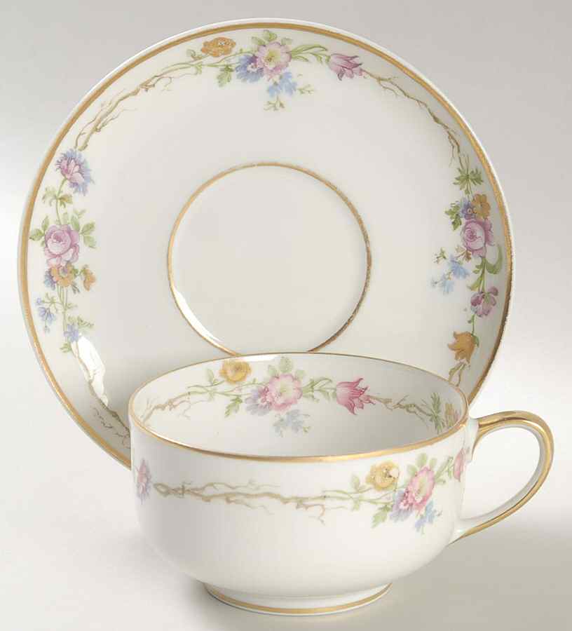Schleiger 190 Footed Cup & Saucer Set by Charles Field Haviland-1