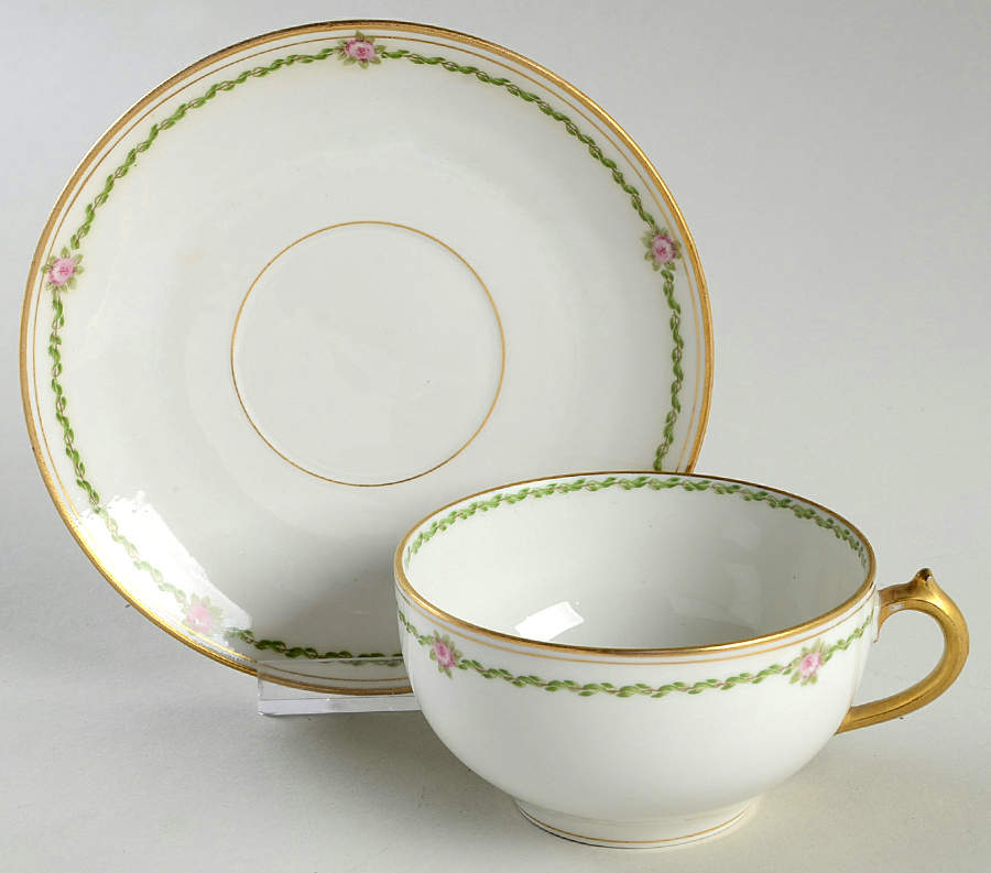 Schleiger 201 Flat Cup & Saucer Set by Charles Field Haviland-1