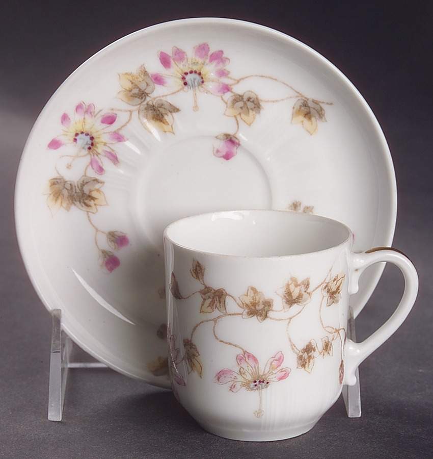 Schleiger 373 Flat Demitasse Cup & Saucer Set by Charles Field Haviland-1