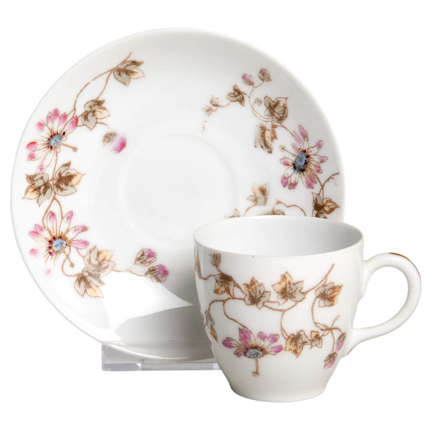 Schleiger 373A Flat Demitasse Cup & Saucer Set by Charles Field Haviland-1