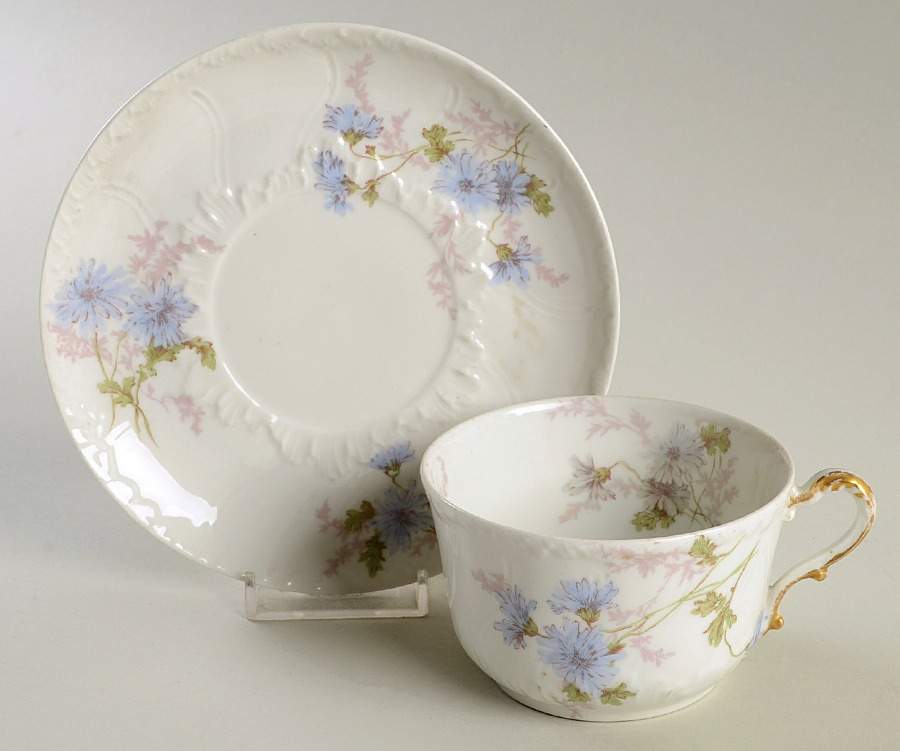 Schleiger 378E Oversized Cup & Saucer Set by Charles Field Haviland-1