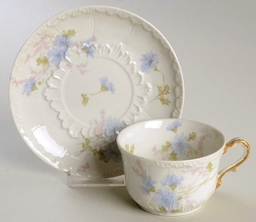 Schleiger 378E Flat Cup & Saucer Set by Charles Field Haviland-1