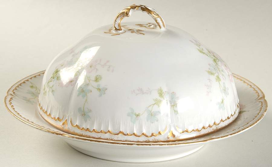 Schleiger 381 Round Covered Butter with Strainer by Charles Field Haviland-1