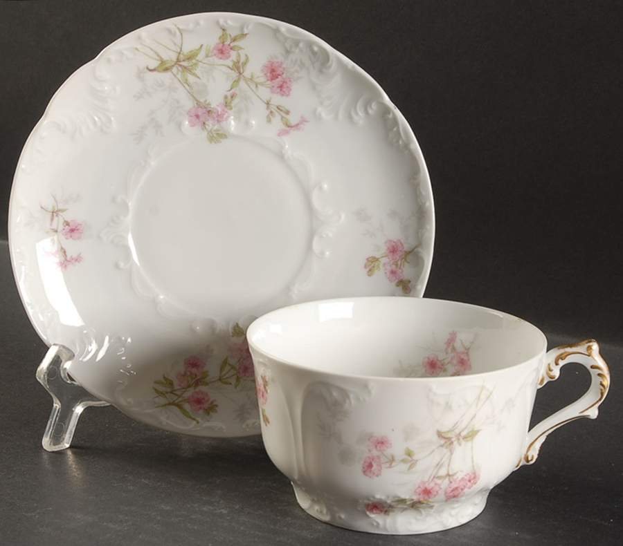 Schleiger 382 Oversized Cup & Saucer Set by Charles Field Haviland-1