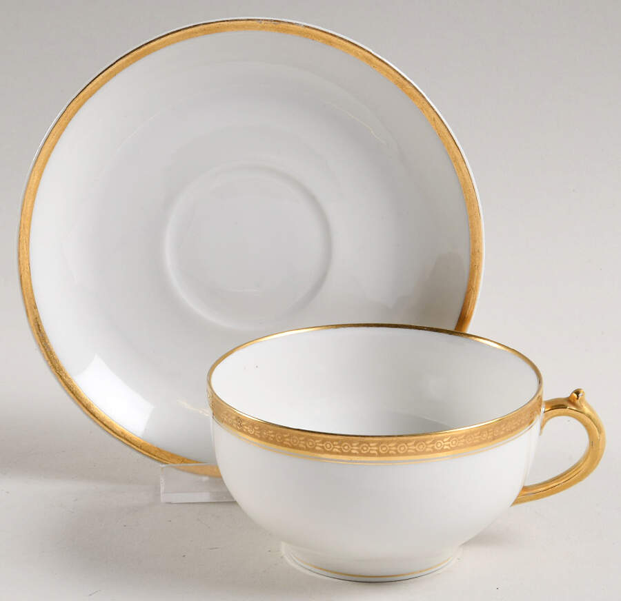 Schleiger 403 Flat Cup & Saucer Set by Charles Field Haviland-1