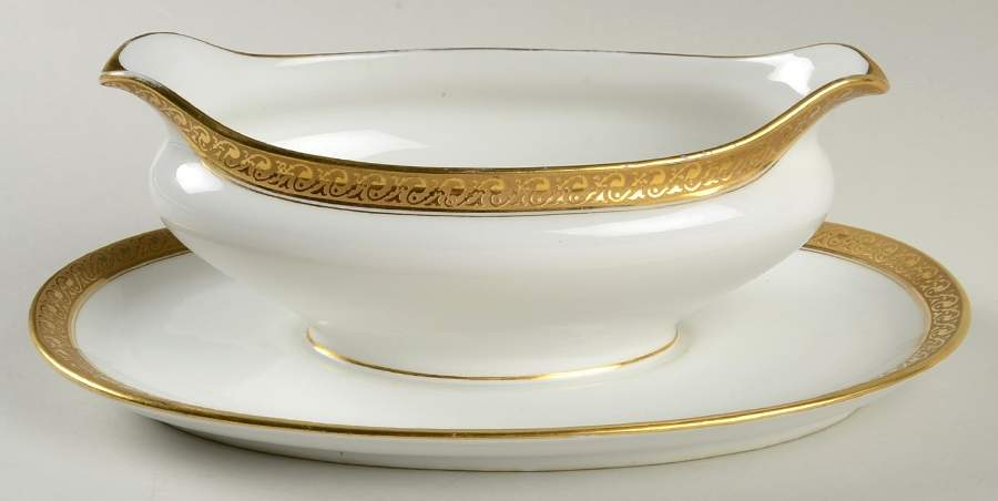 Schleiger 404 Gravy Boat with Attached Underplate by Charles Field Haviland-1