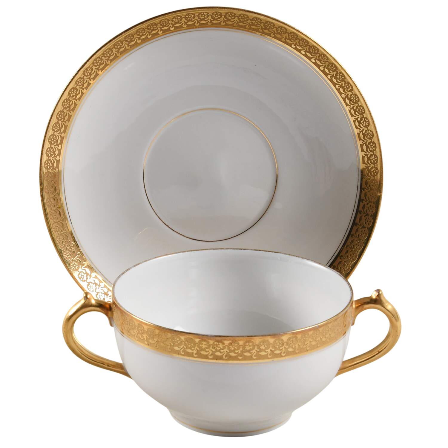 Schleiger 405 Flat Bouillon Cup & Saucer by Charles Field Haviland-1