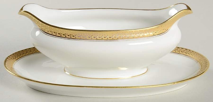 Schleiger 405 Gravy Boat with Attached Underplate by Charles Field Haviland-1