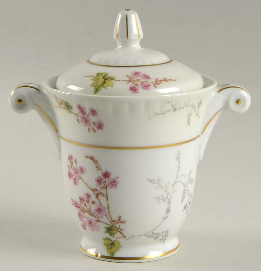 Spring Blossom Sugar Bowl & Lid by Charles Field Haviland-1