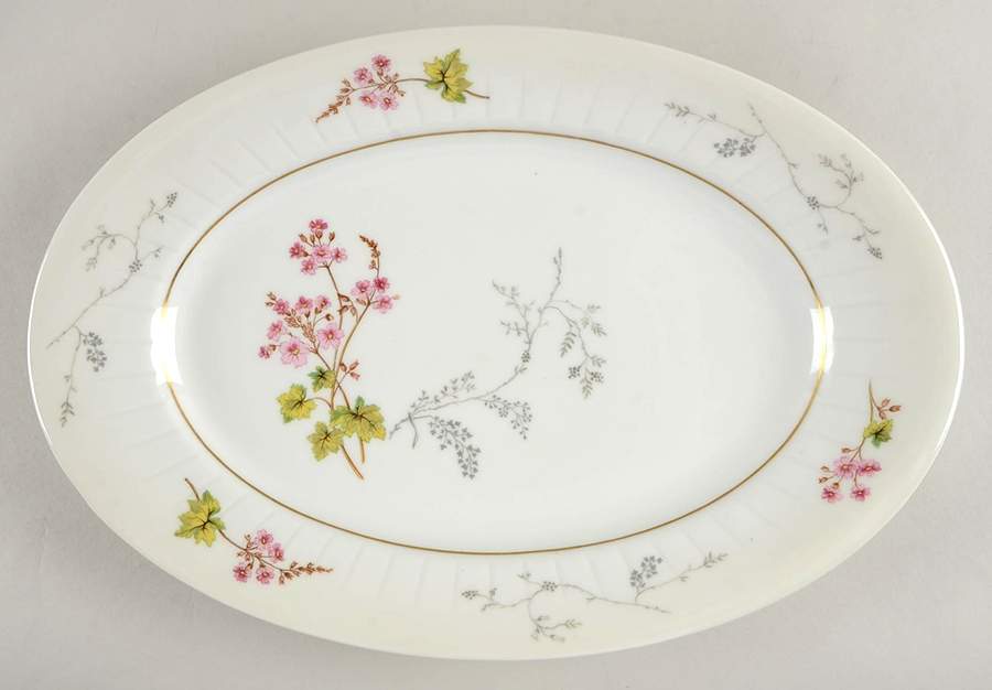 Spring Blossom 15" Oval Serving Platter by Charles Field Haviland-1