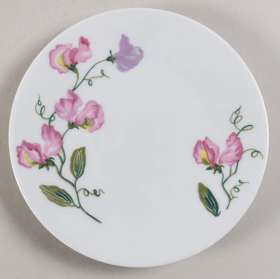 Sweet Peas Dessert/Pie Plate by Charles Field Haviland-1