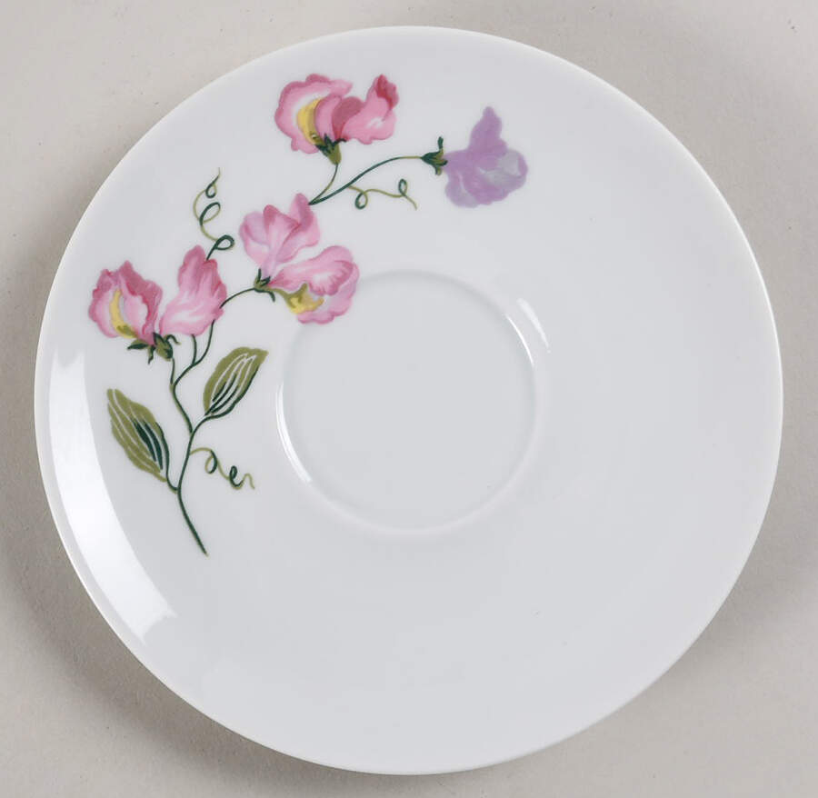 Sweet Peas Saucer for Cream Soup Bowl by Charles Field Haviland-1