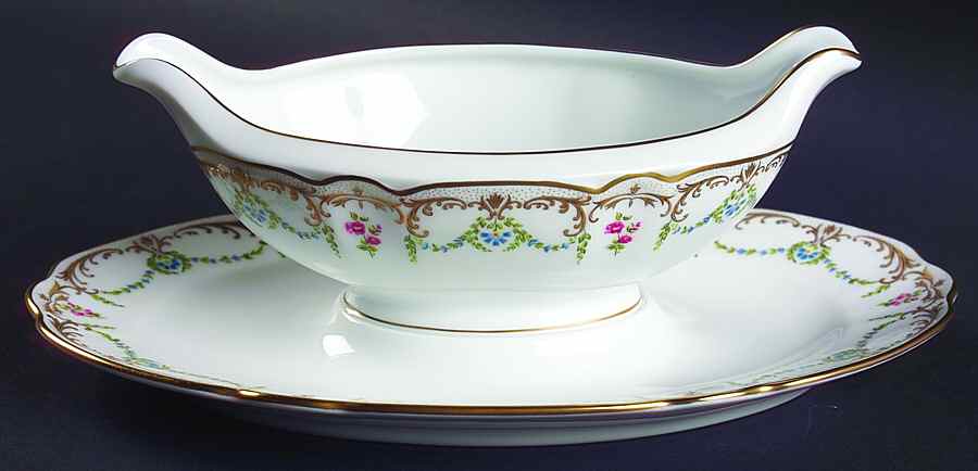 Symphonia Gravy Boat with Attached Underplate by Charles Field Haviland-1