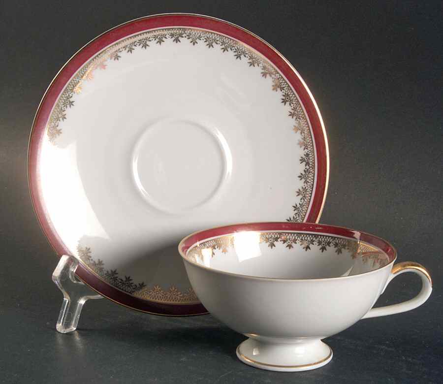 Chateau Footed Cup & Saucer Set by Chalfonte-1