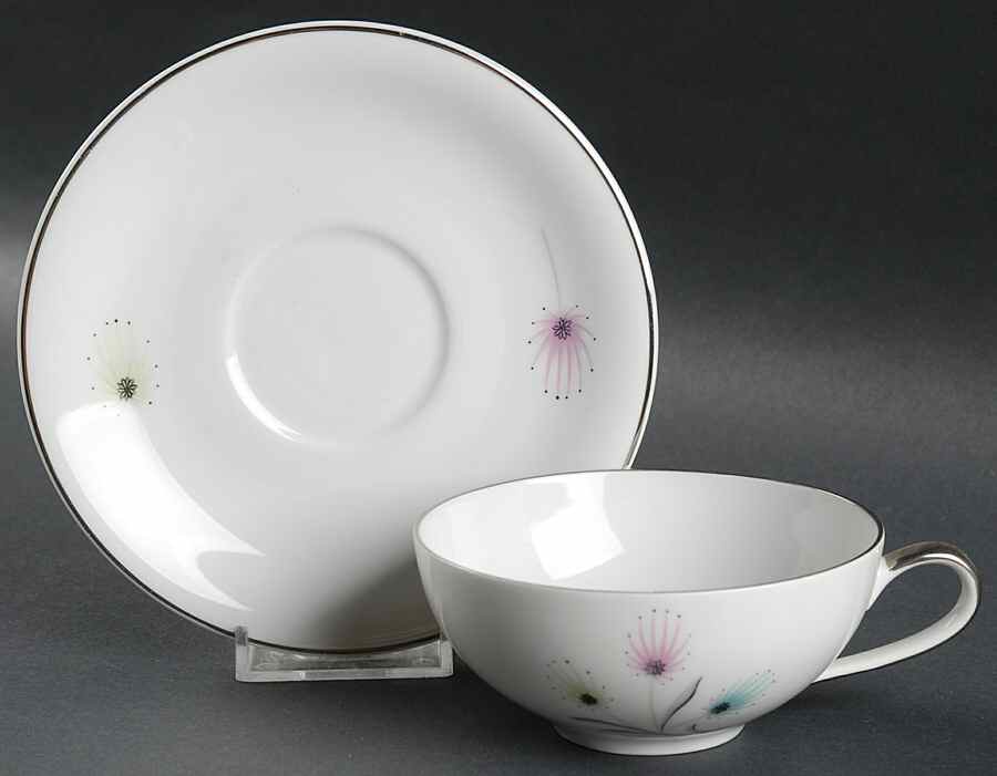 Fantasy Flat Cup & Saucer Set by Chalfonte-1