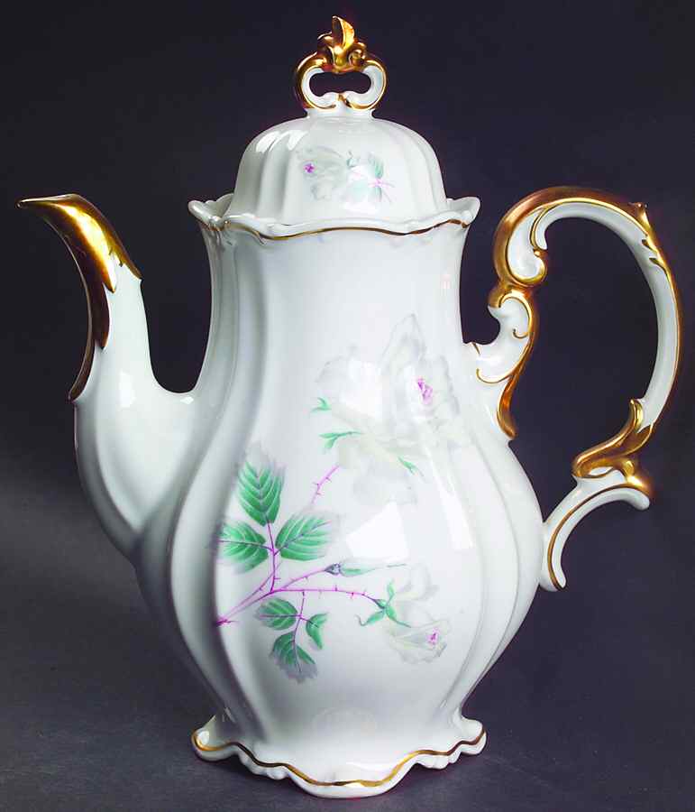 Kashmiri Rose Coffee Pot & Lid by Chalfonte-1