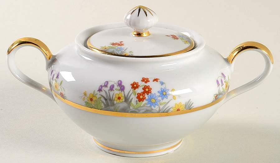 Rockgarden Sugar Bowl & Lid by Chalfonte-1