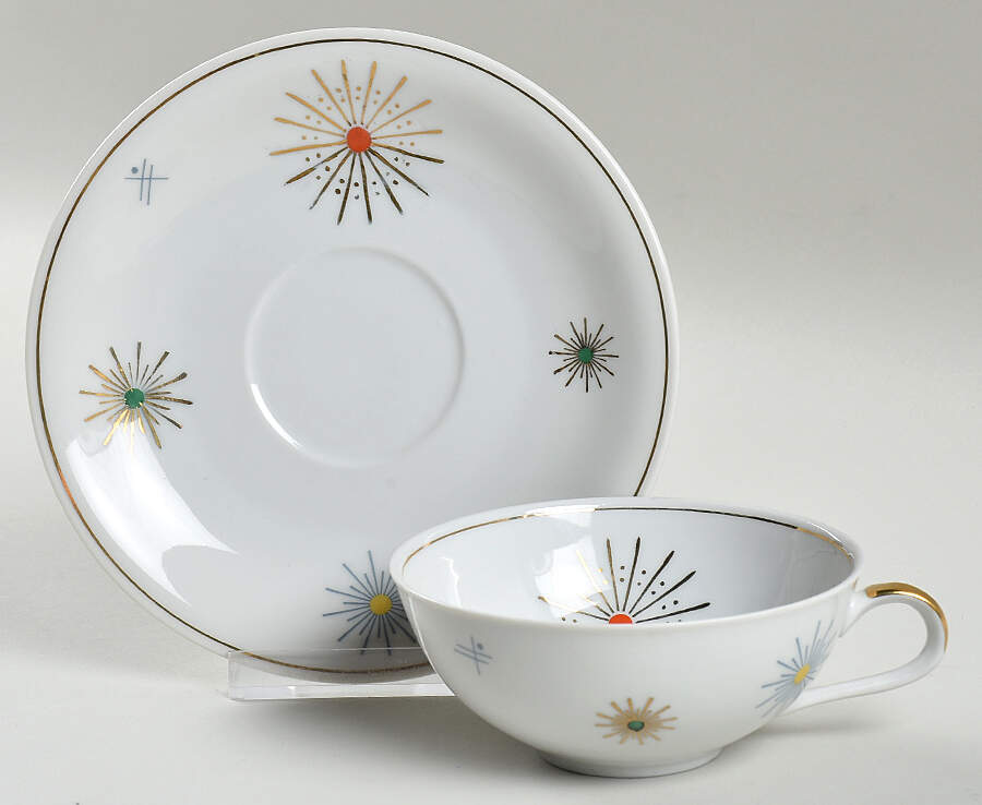 Starlight Flat Cup & Saucer Set by Chalfonte-1