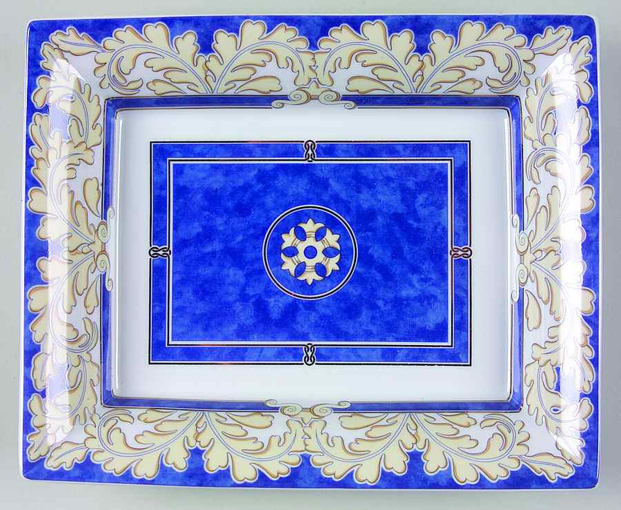 Aida Bleu Rectangular Dish by Christofle-1