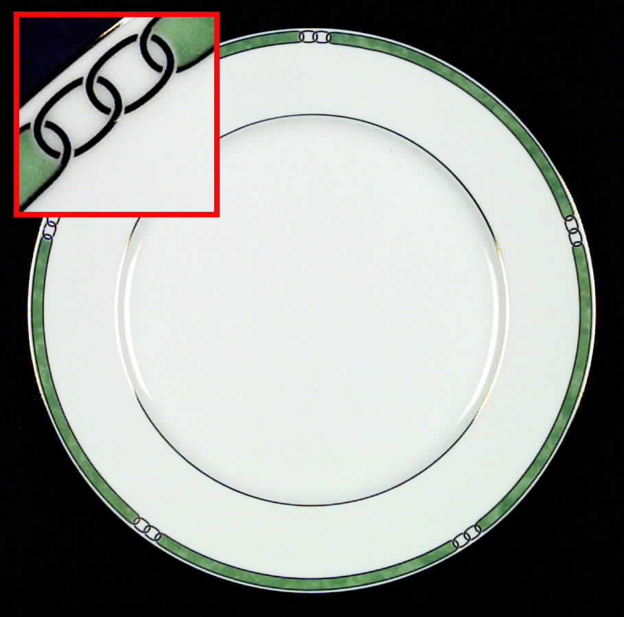 Alliance Green Dinner Plate by Christofle-1