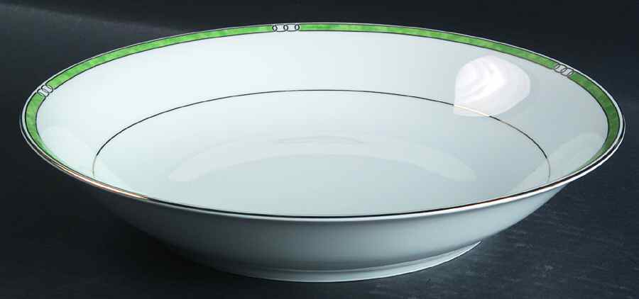 Alliance Green 11" Large Salad Serving Bowl by Christofle-1