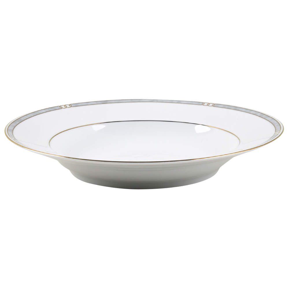 Alliance Grey Rim Soup Bowl by Christofle-1