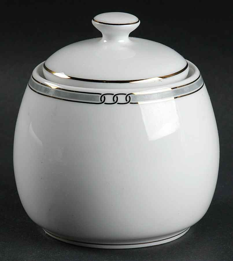 Alliance Grey Sugar Bowl & Lid by Christofle-1