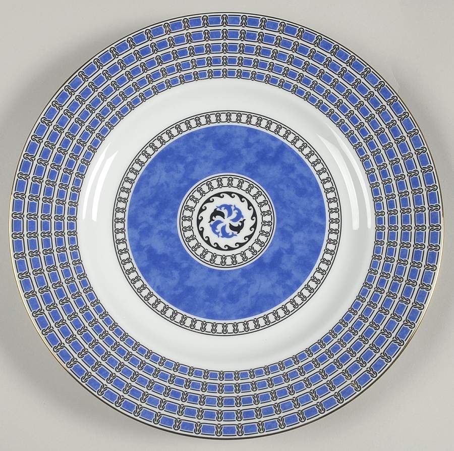 Byzance Bleu Salad/Dessert Plate by Christofle-1