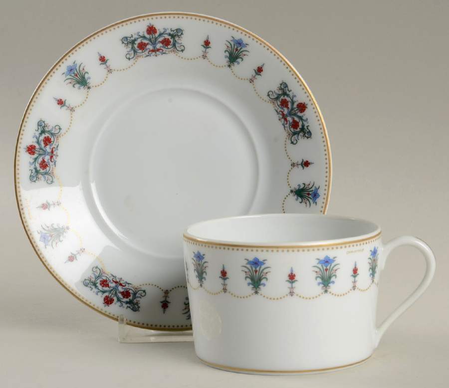 Ciselio Flat Cup & Saucer Set by Christofle-1