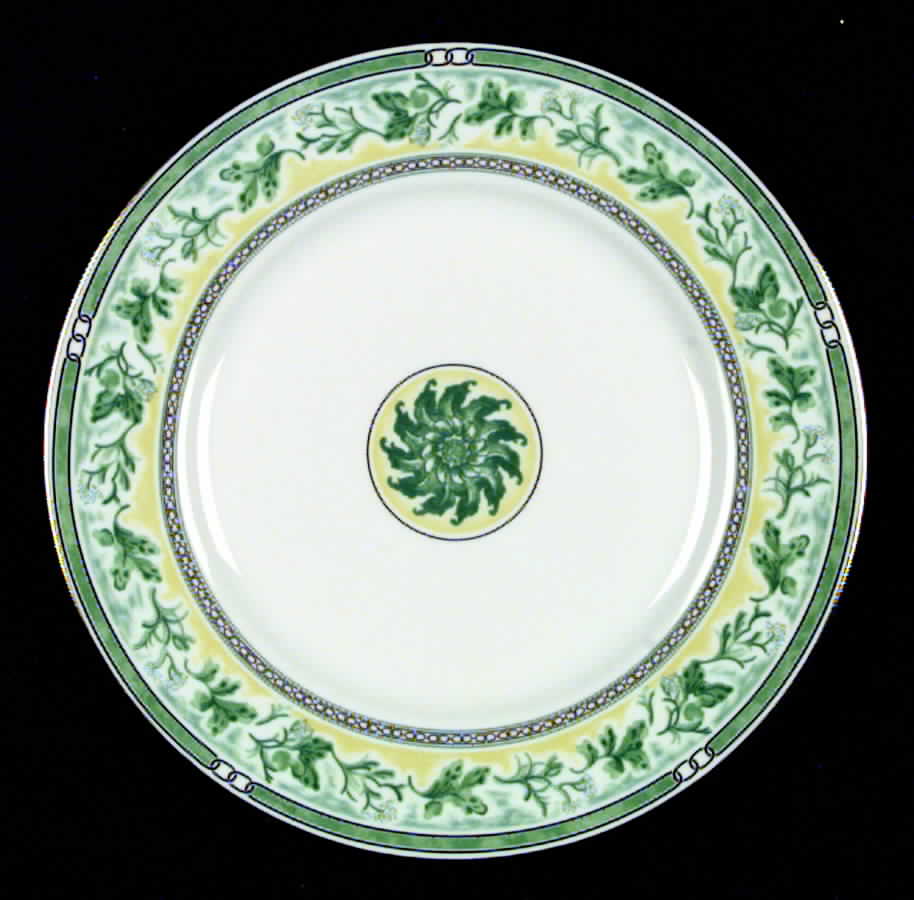 Floral Green Salad/Dessert Plate by Christofle-1