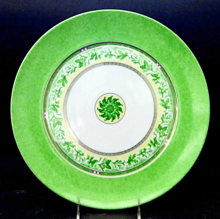 Floral Green 12" Chop Plate (Round Platter) by Christofle-1