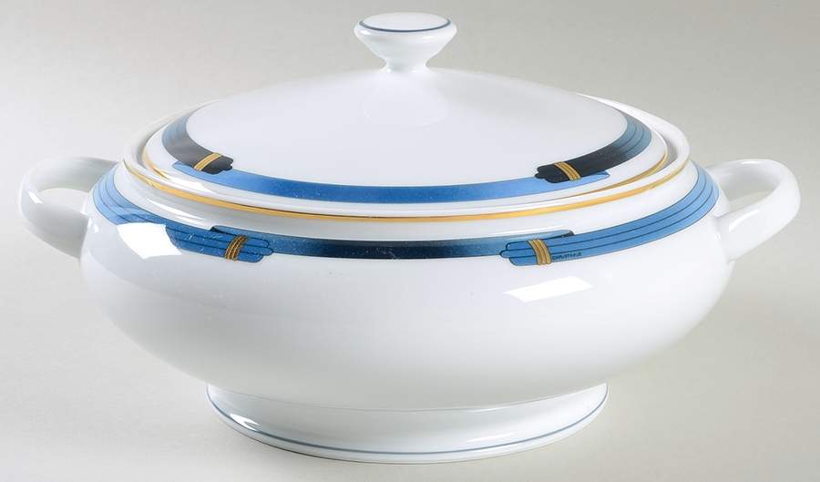 Iriana Bleu Round Covered Vegetable by Christofle-1