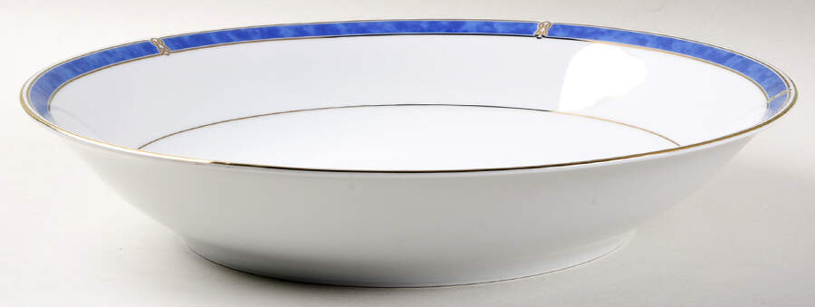 Oceana Blue Round Shallow Bowl by Christofle-1