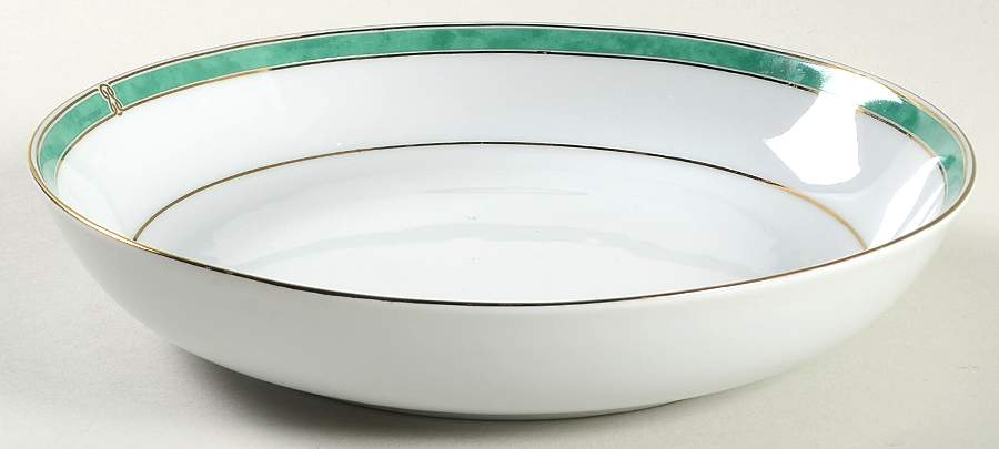 Oceana Green Soup/Cereal Bowl by Christofle-1