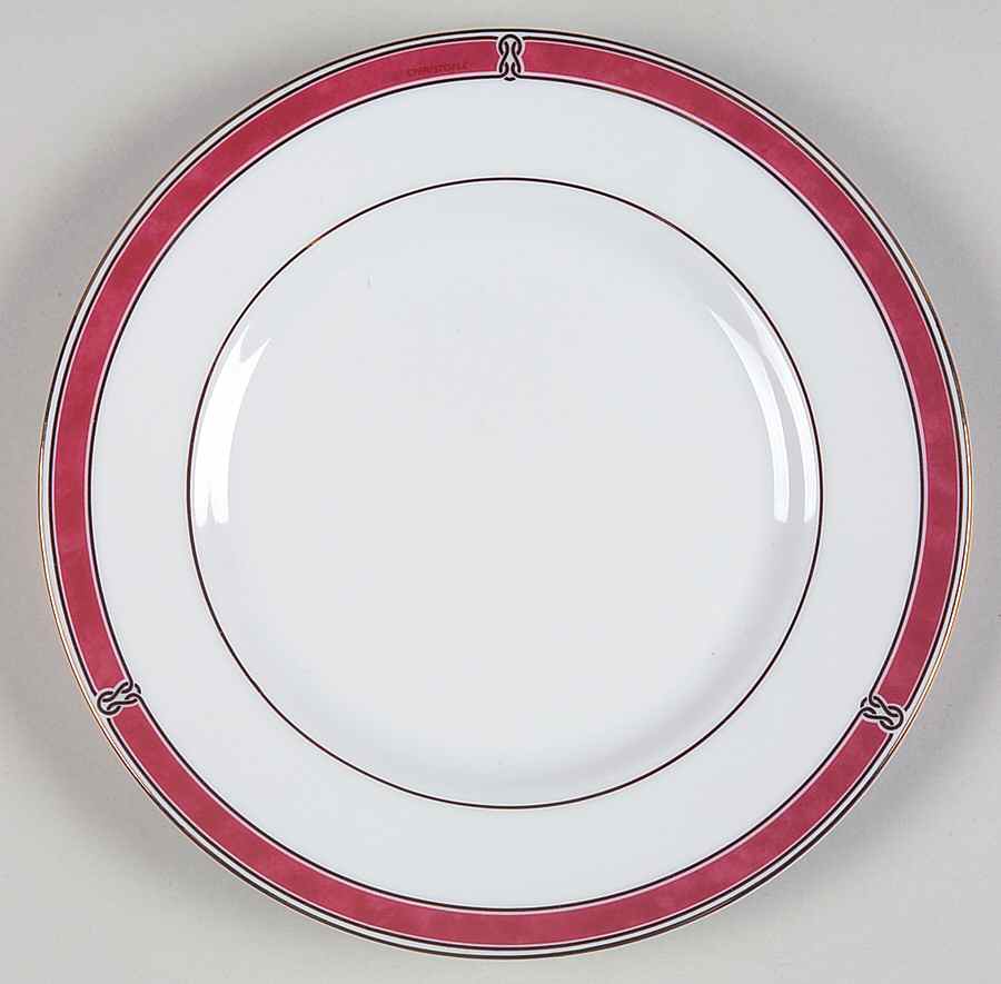 Oceana Red Bread & Butter Plate by Christofle-1
