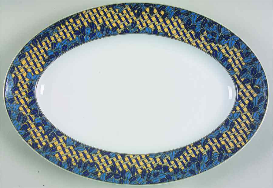 Pergola 14" Oval Serving Platter by Christofle-1