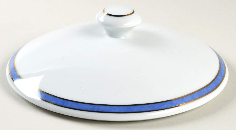 Rubanea Blue Lid for Round Vegetable by Christofle-1