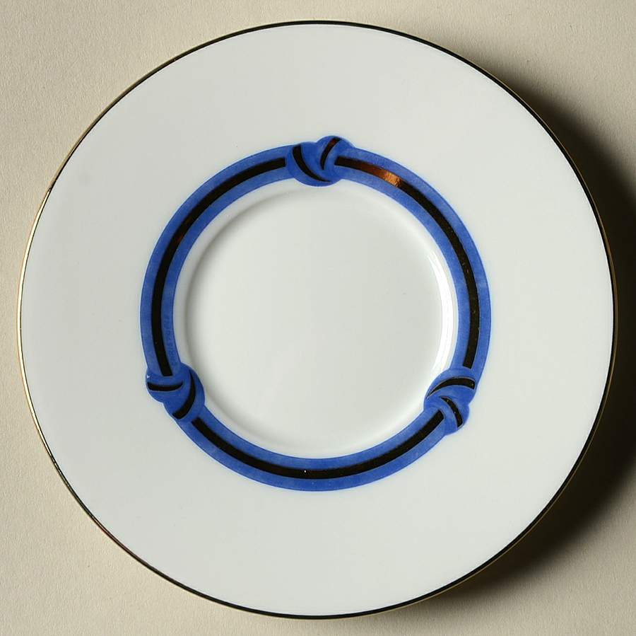 Rubanea Blue Saucer for Demitasse Cup by Christofle-1
