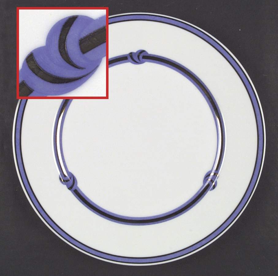 Rubanea Blue Dinner Plate by Christofle-1