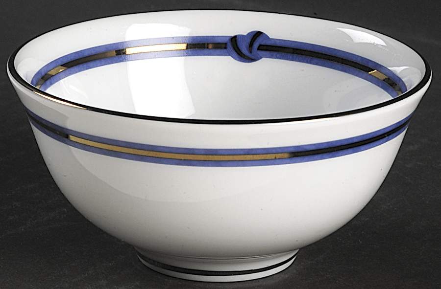 Rubanea Blue 4" Chinese Bowl by Christofle-1