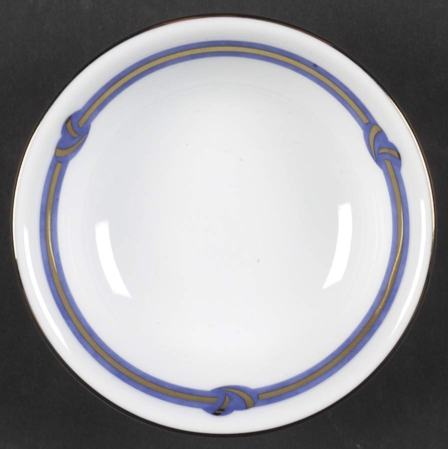 Rubanea Blue Coupe Bone Bowl by Christofle-1