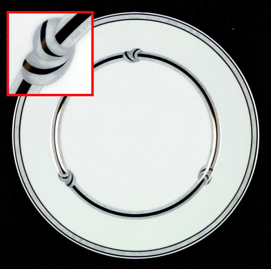 Rubanea Grey Dinner Plate by Christofle-1