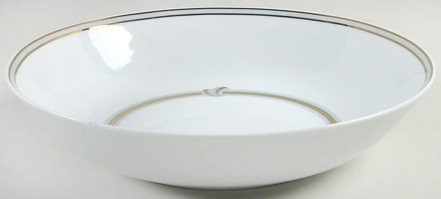 Rubanea Grey 10" Large Salad Serving Bowl by Christofle-1