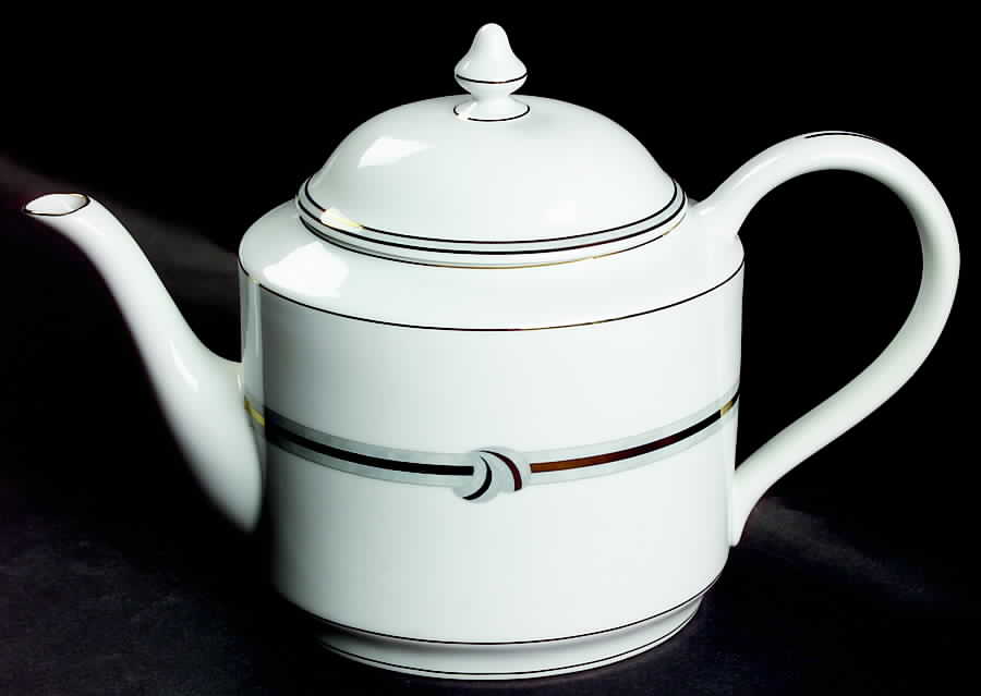 Rubanea Grey Coffee Pot & Lid by Christofle-1
