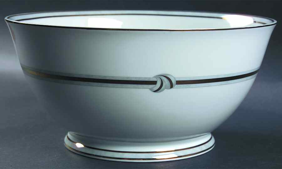 Rubanea Grey 9" Salad Serving Bowl by Christofle-1