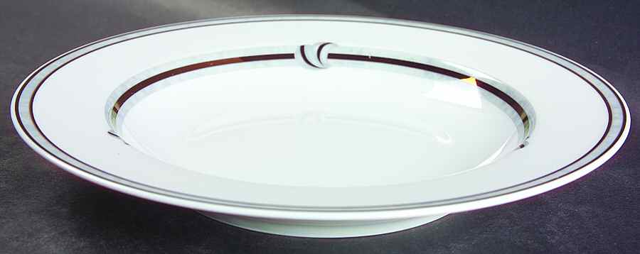 Rubanea Grey Rim Soup Bowl by Christofle-1