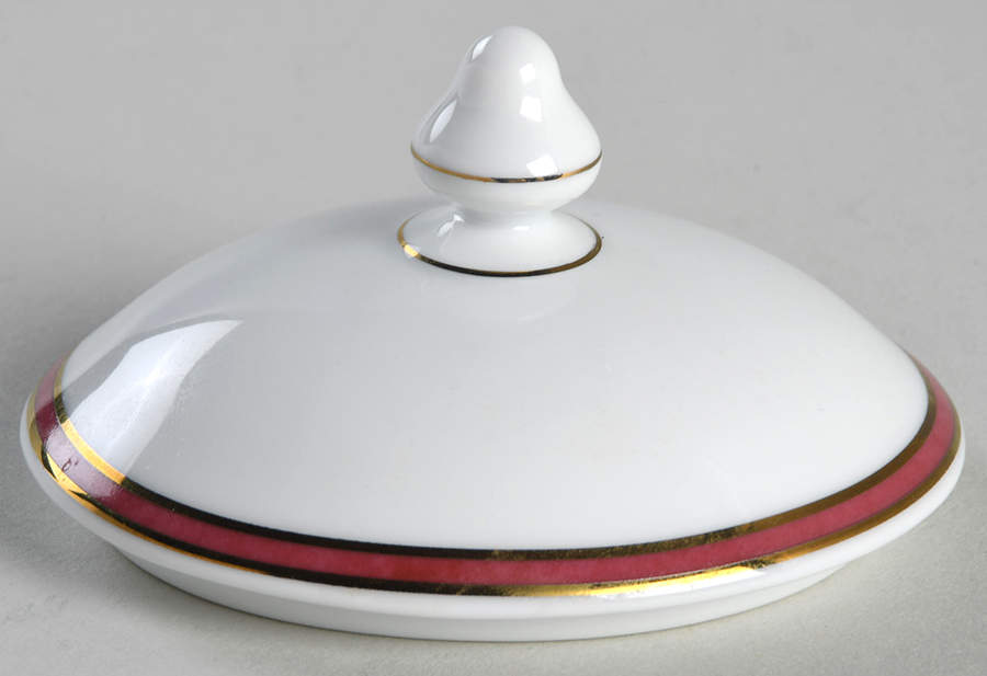 Rubanea Red Lid for Sugar Bowl by Christofle-1