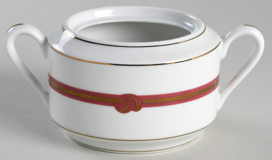 Rubanea Red Sugar Bowl No Lid by Christofle-1