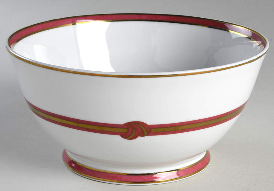 Rubanea Red 8" Salad Serving Bowl by Christofle-1