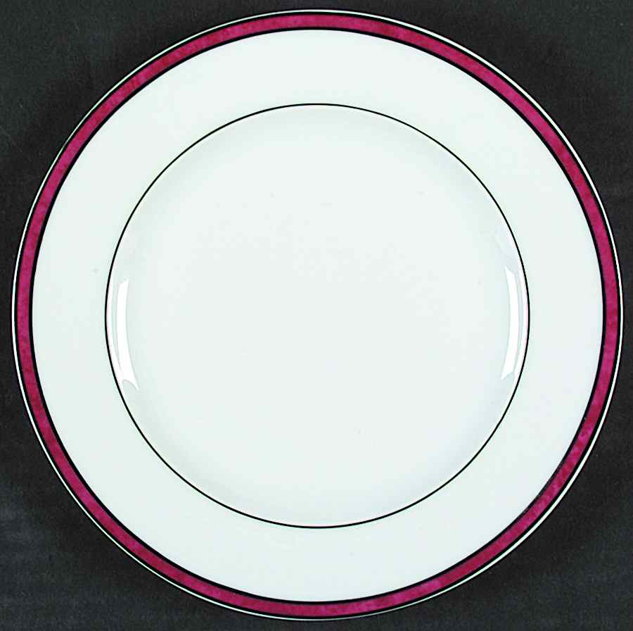 Rubanea Red Accent Salad Plate by Christofle-1